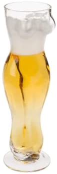 Bierglas Bierhumpen Maßkrug - Frauenkörpers aus Glas - 500ml