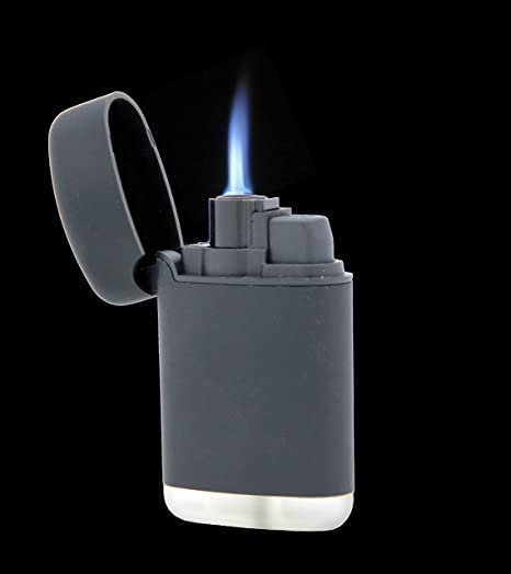 Gasfeuerzeug Sturmfeuerzeug nachfüllbar - Personalisiert - 2er-SET - EASY TORCH8® schwarz gummierte Oberfläche - zur Perfektion gereift mit WUNSCHZAHL