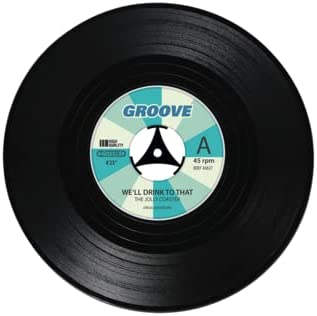 Untersetzer Vinyl Schallplatte - 4er-Set - Verschiedene Cover Abbildungen - ca. 10,5cm DM