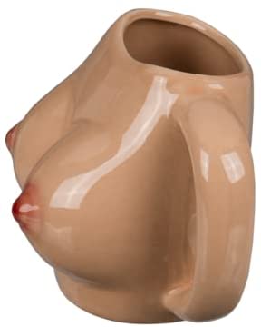 Tasse Kaffeebecher Erotik - Busentasse - für die andere Art von Frühstück - Porzellan-Becher in Form von Frauenbrüsten oder Busen