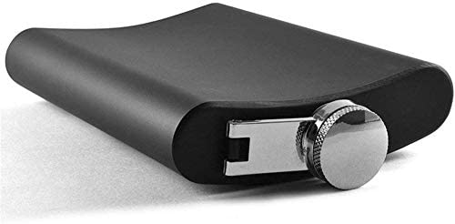 Flachmann Metall Schwarz Matt - Bedruckt anstelle Gravur - für den Jäger & Jagd Fan - Weidmannsheil Gams