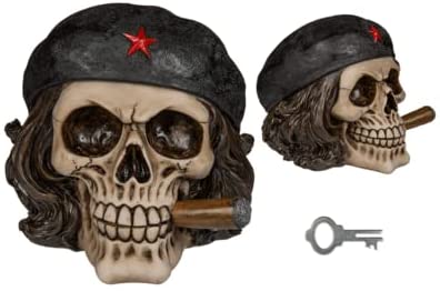 Spardose, Sparschwein, Sparbüchse Skull, Totenkopf Freiheitskämpfer mit Zigarre