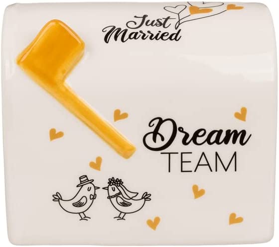 Hochzeizsgeschenk Idee Geldgeschenk Verpackung Traumpaar Dream Team Just Married Briefkasten