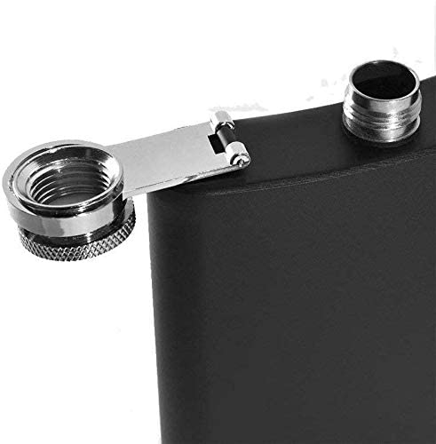 Flachmann Metall Schwarz Matt - Bedruckt anstelle Gravur - für den Jäger & Jagd Fan - Weidmannsheil Gams