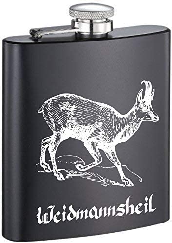 Flachmann Metall Schwarz