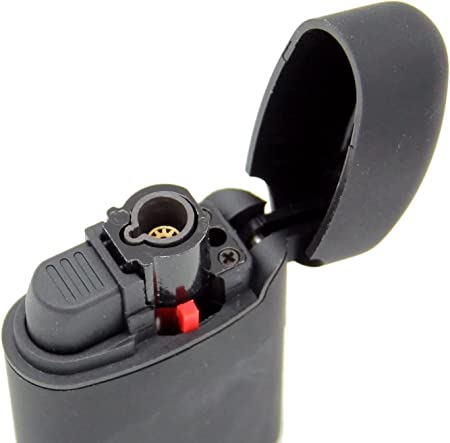 Gasfeuerzeug Sturmfeuerzeug nachfüllbar - Personalisiert - 2er-SET - EASY TORCH8® schwarz gummierte Oberfläche - zur Perfektion gereift mit WUNSCHZAHL