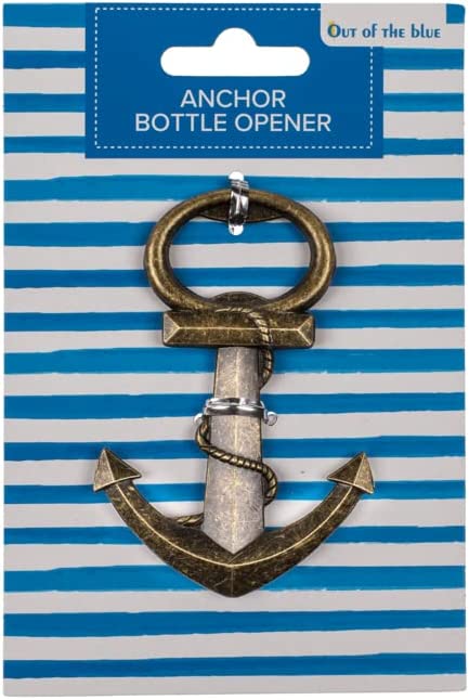 Flaschenöffner Kapselheber Bieröffner in Form eines Ankers - Metall 7x9cm