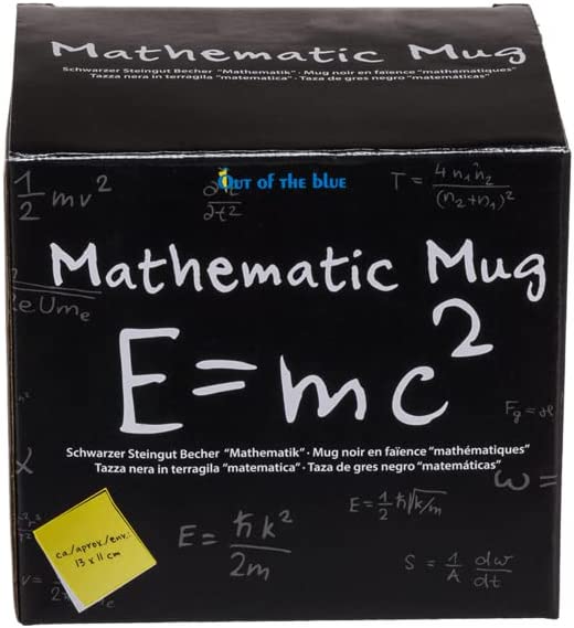 Tasse Kaffeebecher für den begeisterten Mathematiker- Schwarze Tasse mit verschiedenen Mathematischen Formeln