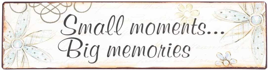 Blechschild Wandschild 49cmx12,5cm Thema Momenten & Erinnerungen Small Moments Big Memories