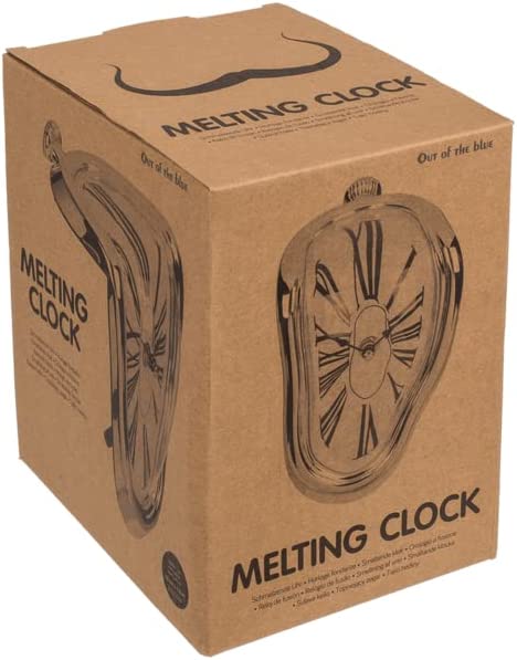 Uhr Dekoration Melting Time, aus Kunststoff, ca. 18x13cm im Geschenkkarton…