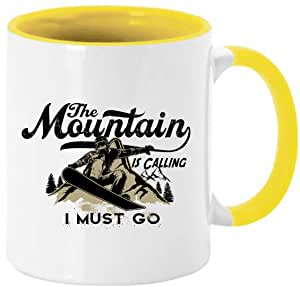 Tasse Kaffeebecher mit Motiv für Bergsteiger Gipfelstürmer Skifahrer und Snowboarder