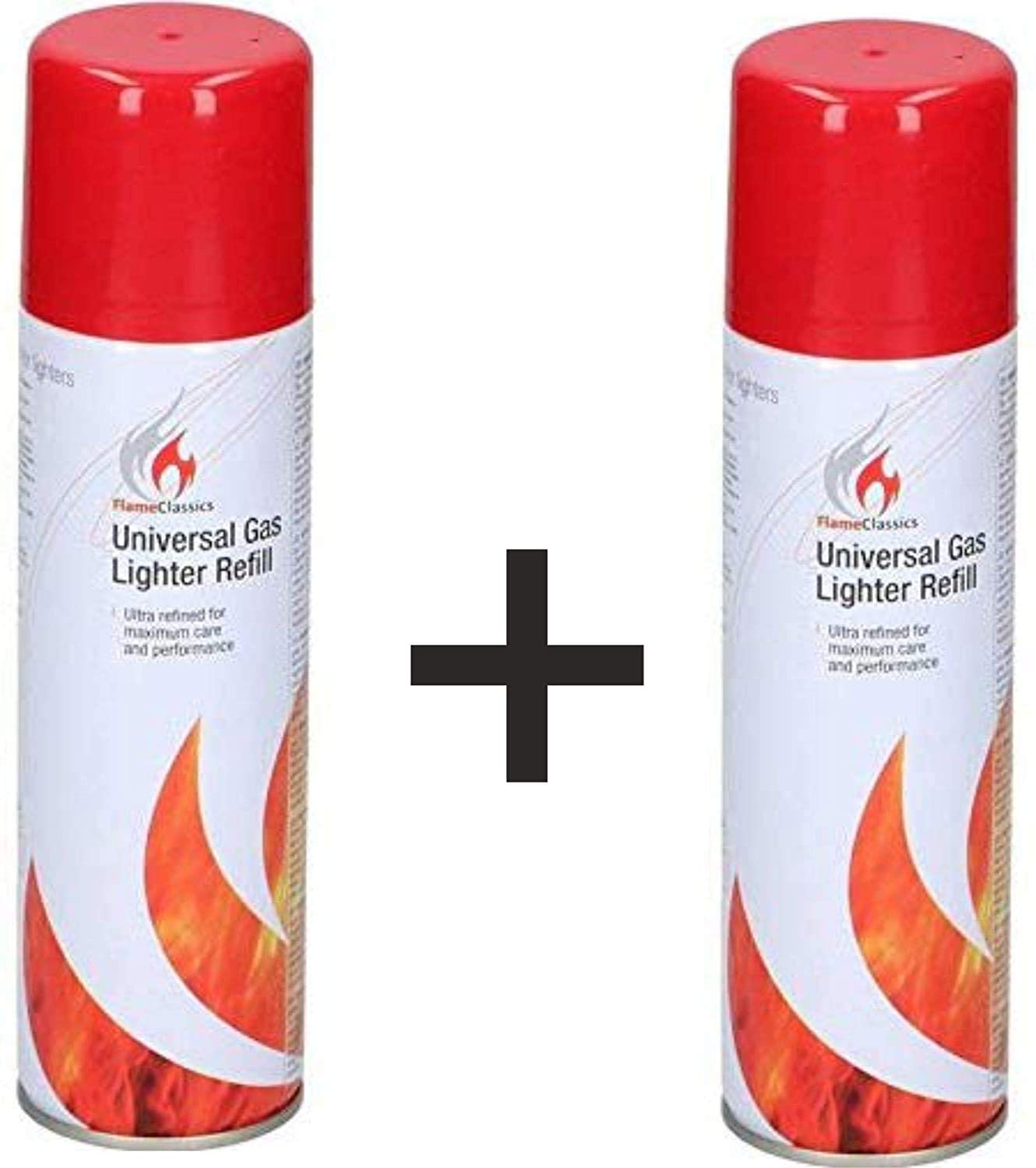 Universal Gas Lighter Refill - 2X Feuerzeuggas 250ml Nachfüller Gas fürs Feuerzeug Butan-/Propangemisch