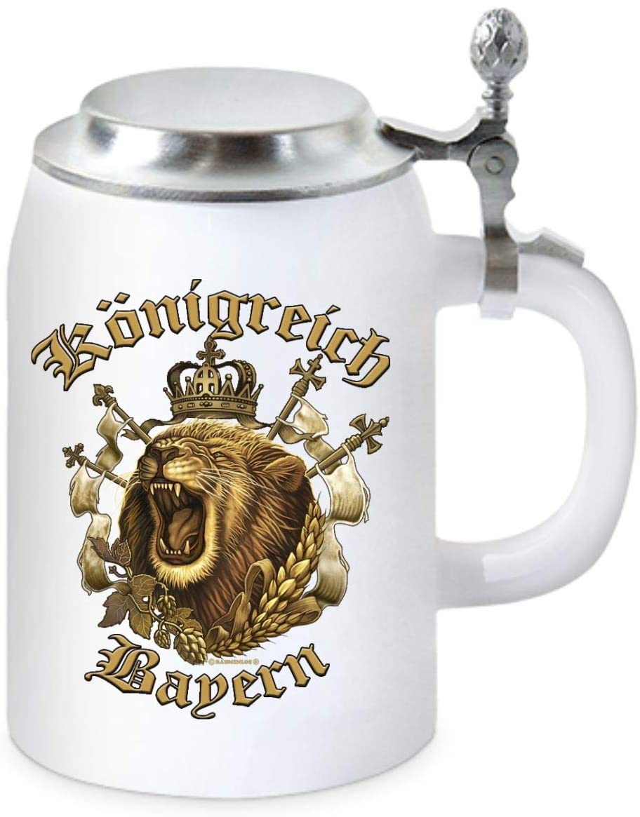 Bierkrug Flachdeckel Königreich Bayern