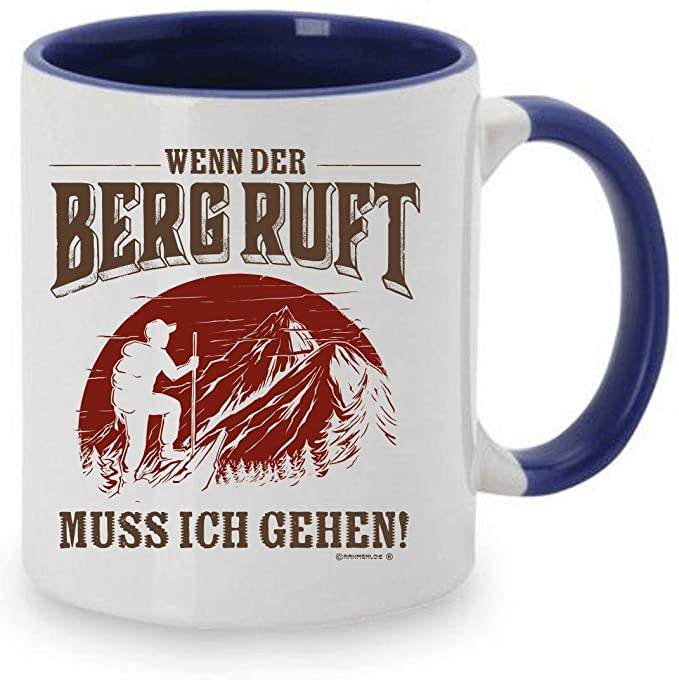 Tasse Kaffeebecher mit Motiv für Bergsteiger Gipfelstürmer und Wanderer
