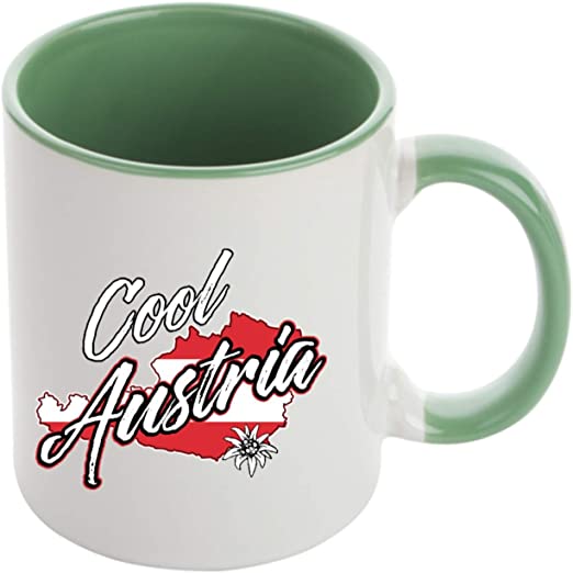 Tasse Kaffeebecher mit Motiv Spruch Cool Austria