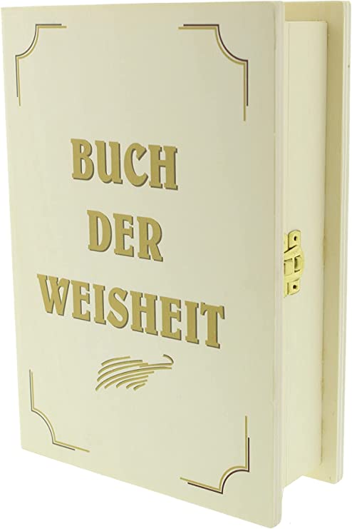Schnapsgeschenk - Schnapsbibel - Buch der Weisheit mit 3x100ml Flaschen SCHNAPS (Williams/Haselnuss/Himbeergeist)