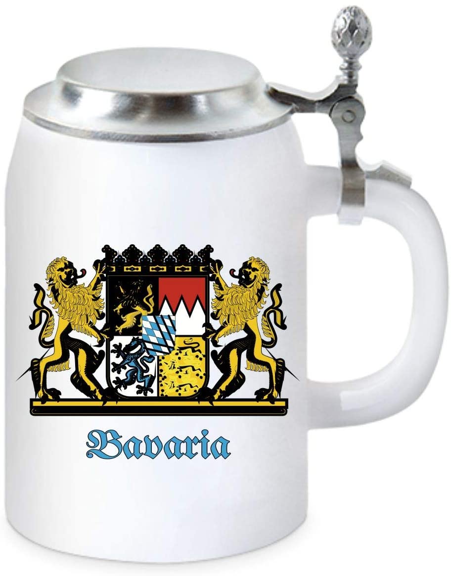 Bierkrug Flachdeckel Bayern Bavaria