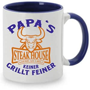 Tasse Kaffeebecher mit Motiv für den Vater Papa und andere Grill Fans