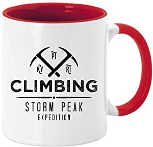 Tasse Kaffeebecher mit Motiv für Bergsteiger Gipfelstürmer und Wanderer