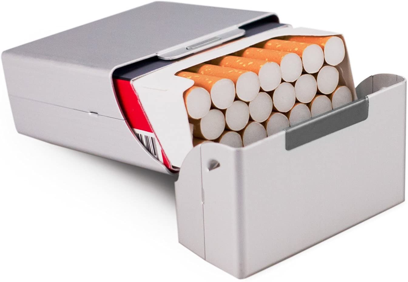 Leichtes Zigaretten ETUI aus Aluminium mit Magnetverschluss für 20er Standard Viking´s World Never Ending Love