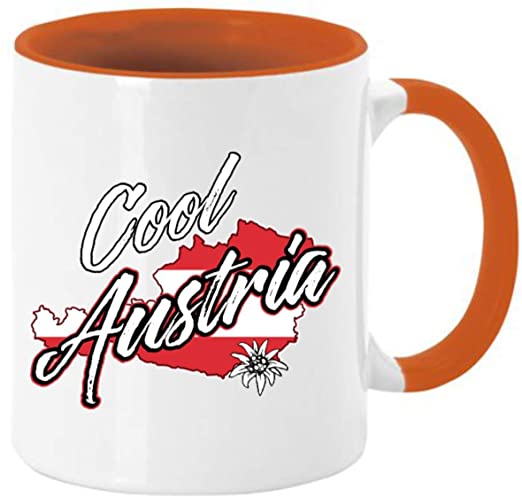 Tasse Kaffeebecher mit Motiv Spruch Cool Austria