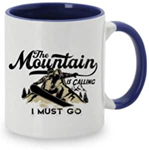 Tasse Kaffeebecher mit Motiv für Bergsteiger Gipfelstürmer Skifahrer und Snowboarder