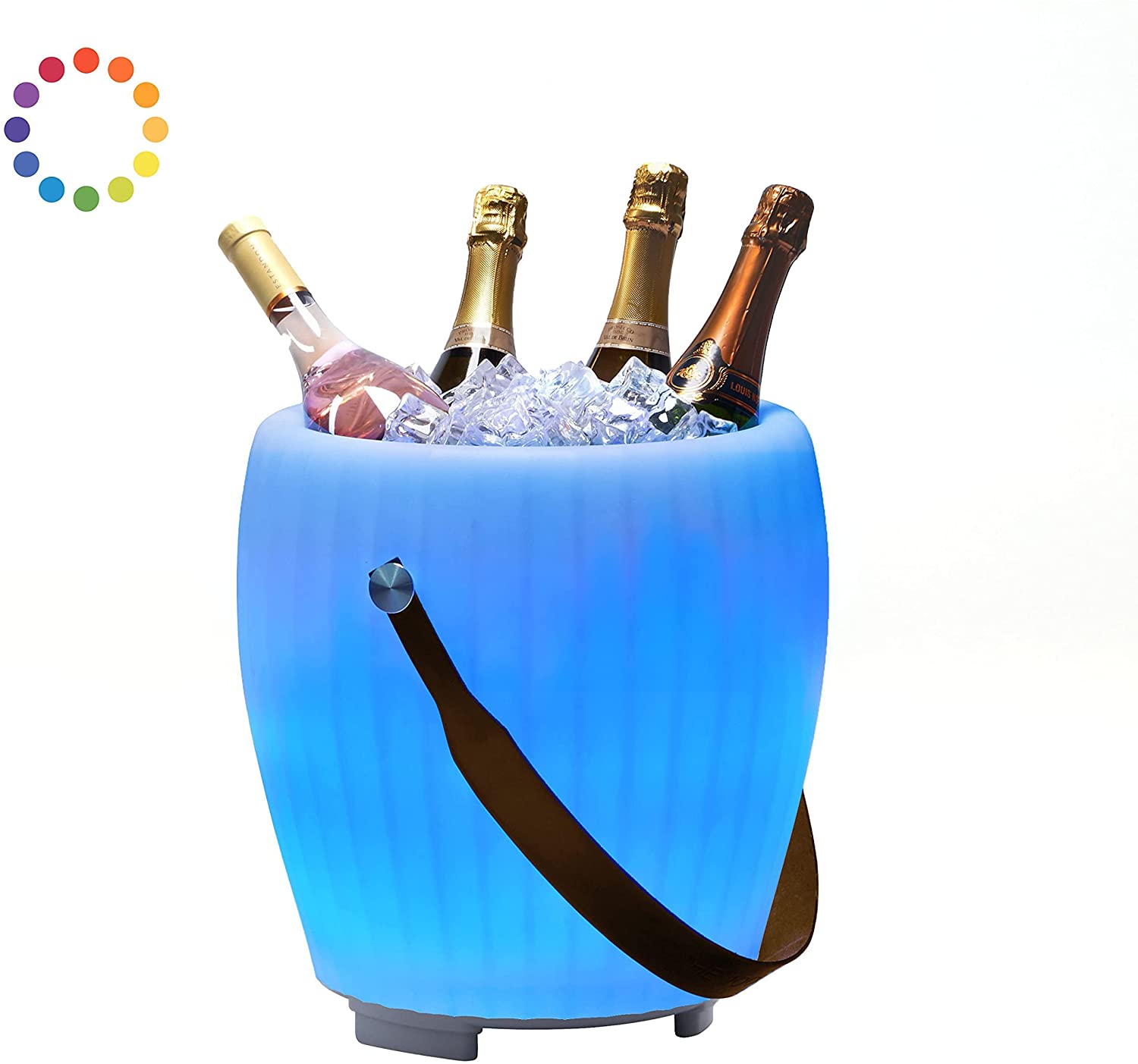 Bluetooth Lautsprecher BOWL  Wabendesign mit Licht in 9 wechselbaren Farben Getränkekühler