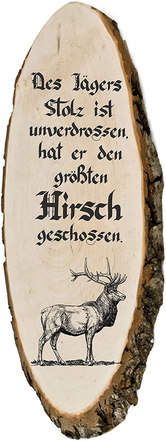Rindenbrett Hirsch Jäger