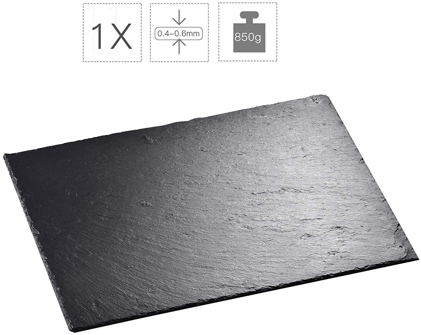 Schieferstein - Tafel Platte aus Schieferstein Natur belassen Größe 30cmx20cm