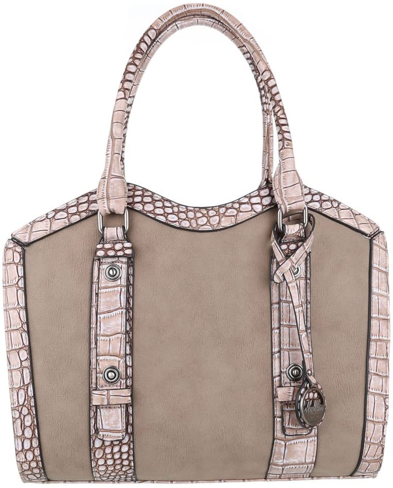 Handtasche - Schulterhandtasche Synthetik in hochwertiger Lederoptik TA-5820-23 Damen Tasche Henkeltasche Schultertasche Umhängetasche (Camel)