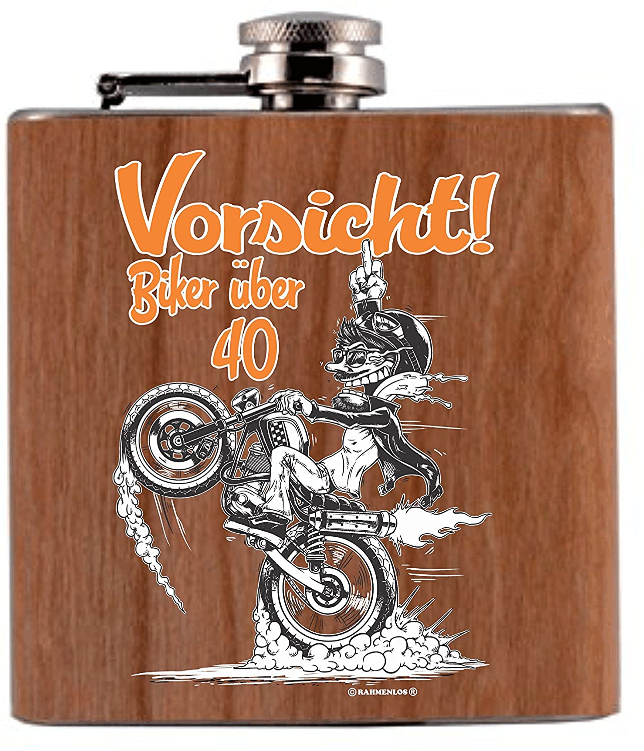 Flachmann Biker Holz