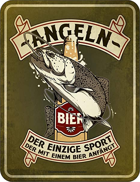 Angeln Angler Sport Freizeit Biertrinker 