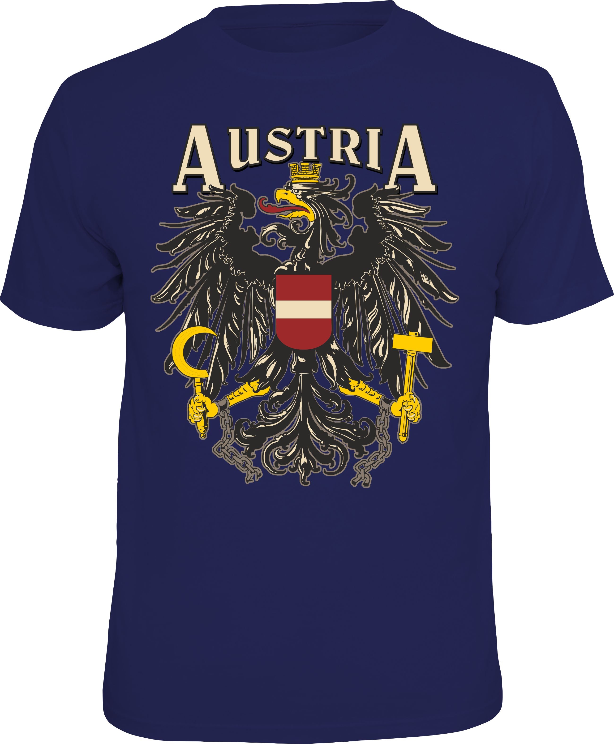 Herren Männer T-Shirt - Austria - Staatswappen Österreich