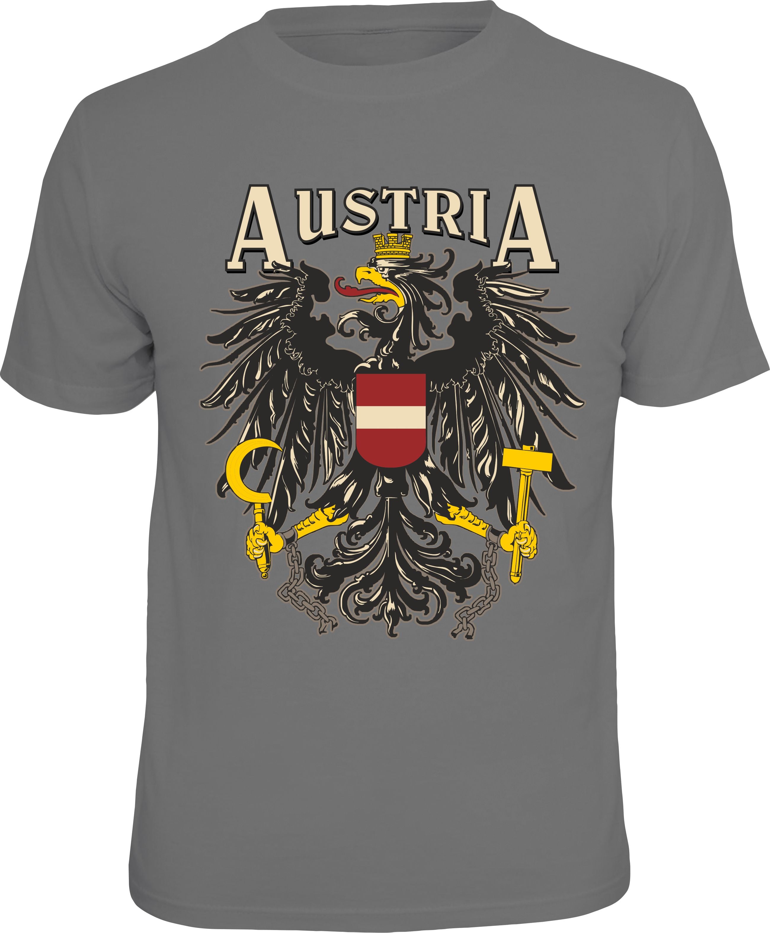 Herren Männer T-Shirt - Austria - Staatswappen Österreich