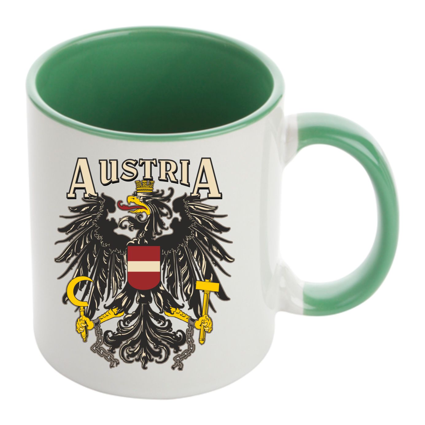 Tasse Kaffeebecher mit Motiv Spruch Austria Design