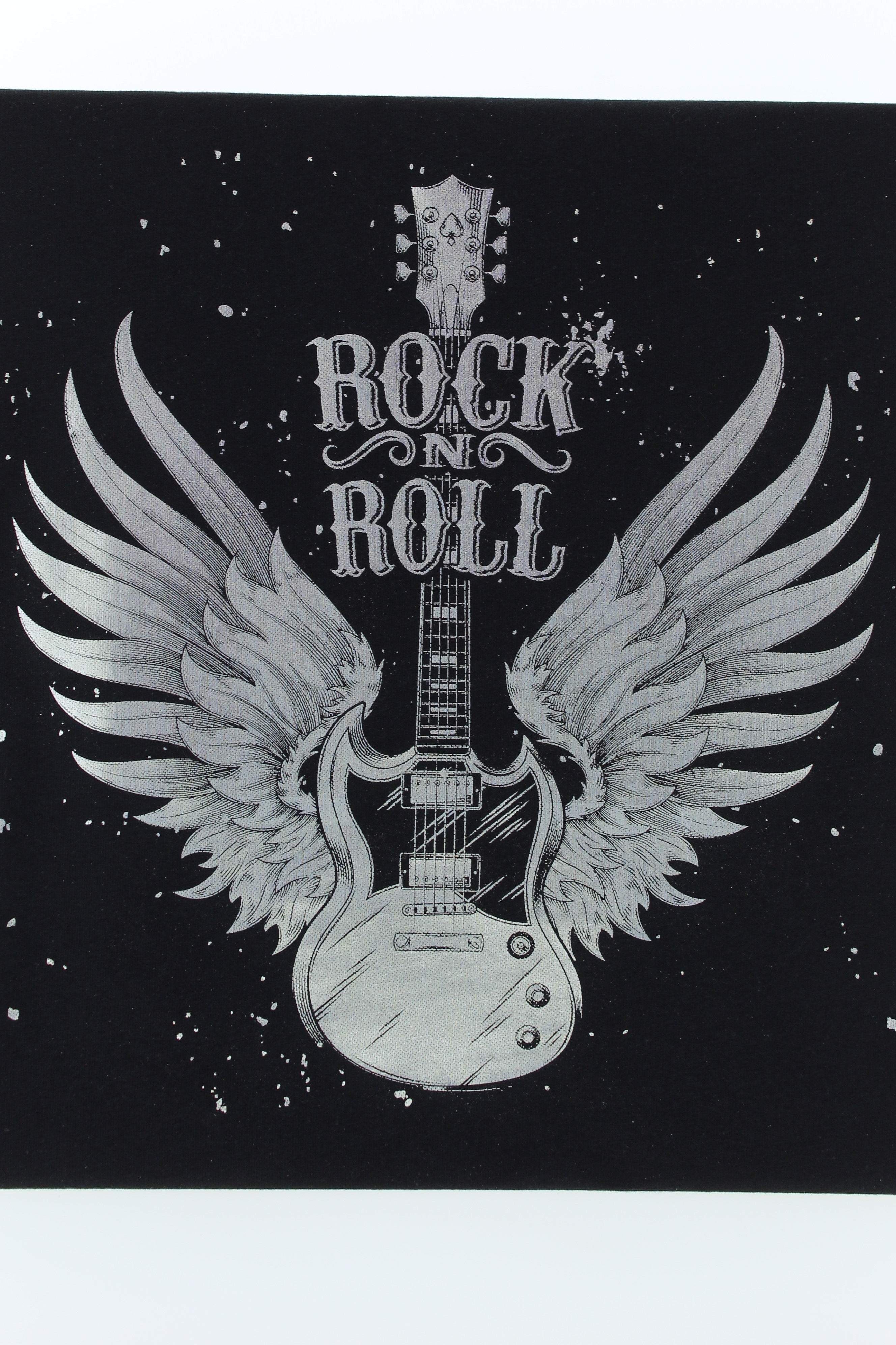 Damen Frauen Lady T-Shirt - Rock & Roller - Gitarre mit Flügeln